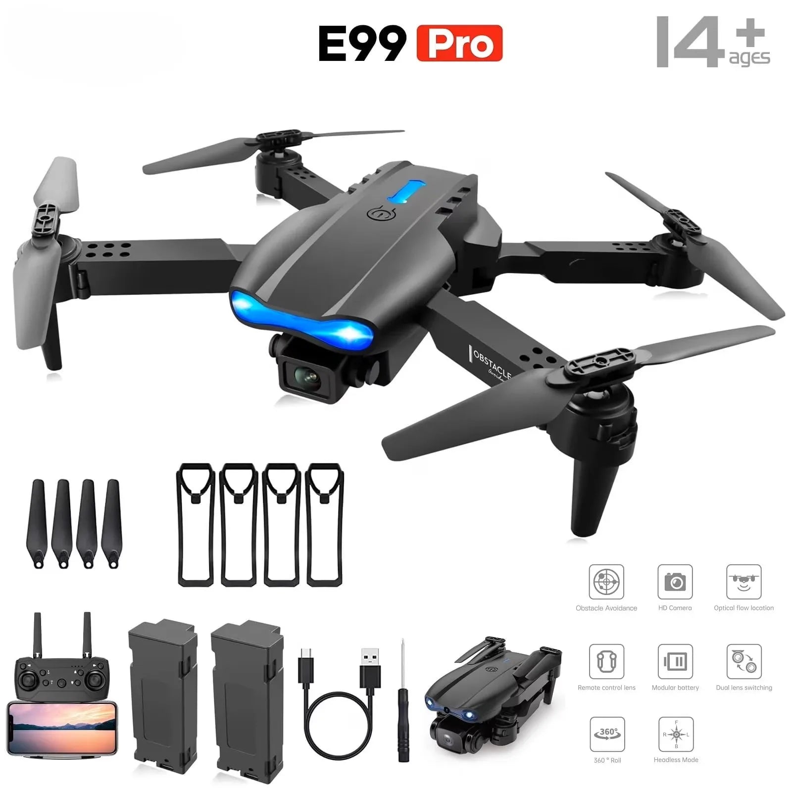 SkyVolt™ E88 PRO MAX Drone 🚁✨ — Dual 8K Camera, Wi-Fi & Foldable Design