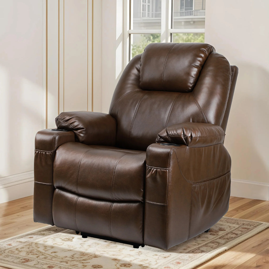 YITAHOME Power Lift Recliner Chair - Massage & Heat, Heavy Duty Safety Mechanism, Faux Leather, for Elderly Comfort
