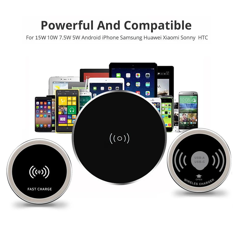 ClearDesk™ Wireless Charging Pad ✨📱 Minimal Look, Max Power