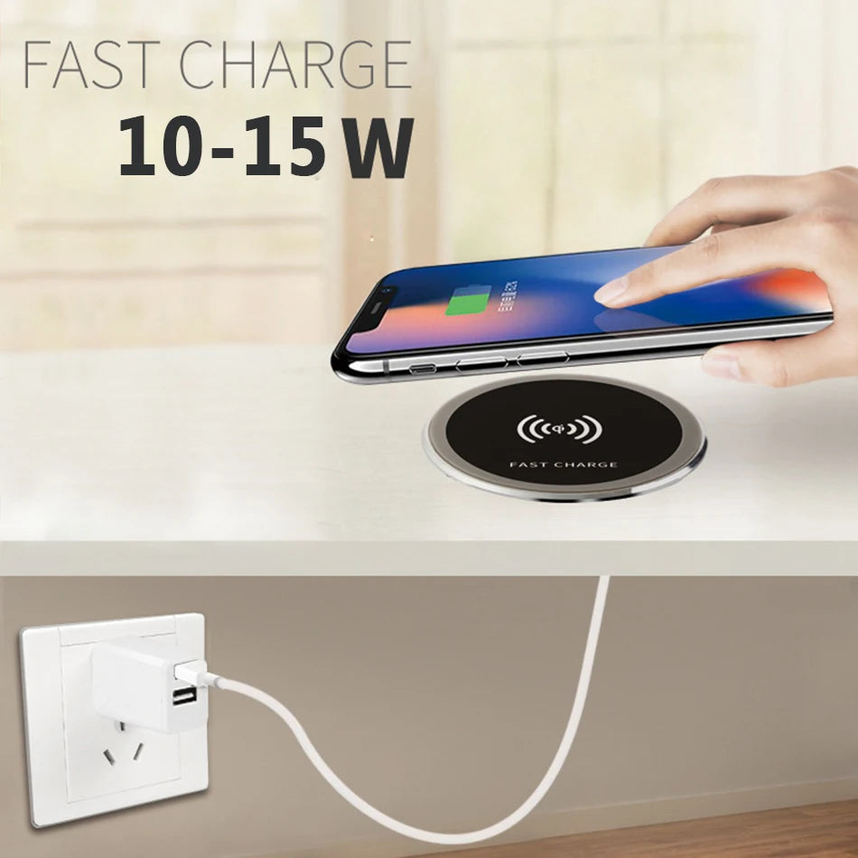 ClearDesk™ Wireless Charging Pad ✨📱 Minimal Look, Max Power
