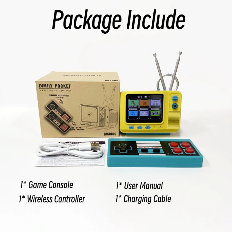 RetroRush™ GV300S Console 🎮🔥 308 Classic Games Inside