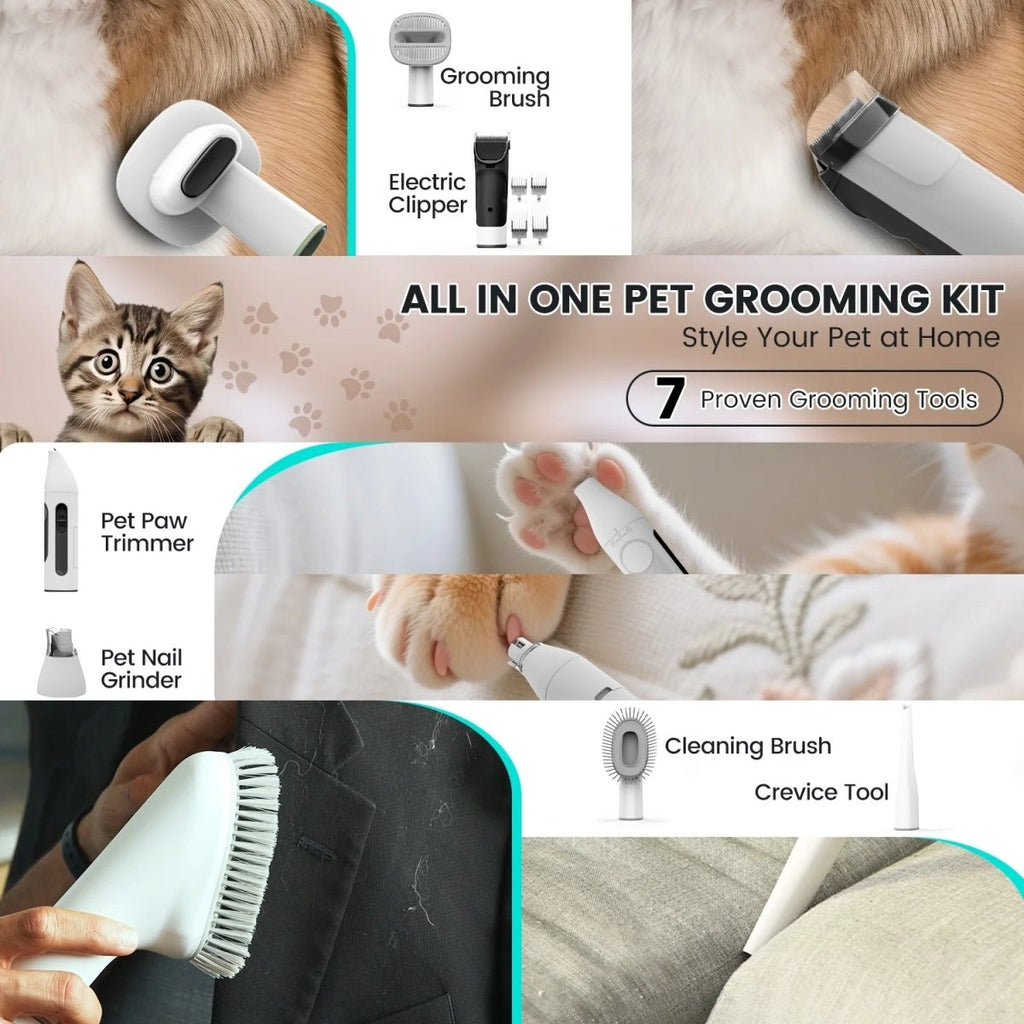 FurSonic™-Dog Grooming Vacuum Kit